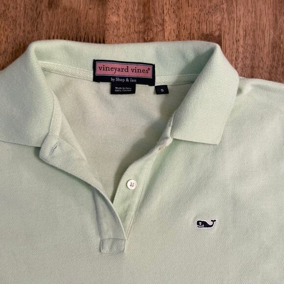 Vineyard Vines Boy’s Edgartown Pique Polo Golf Short Sleeve Green Size Small - Picture 4 of 7